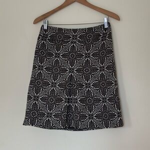Ann Taylor LOFT || Woman’s Silk Linen Jacquard Floral Medallion Lined Sz 2
